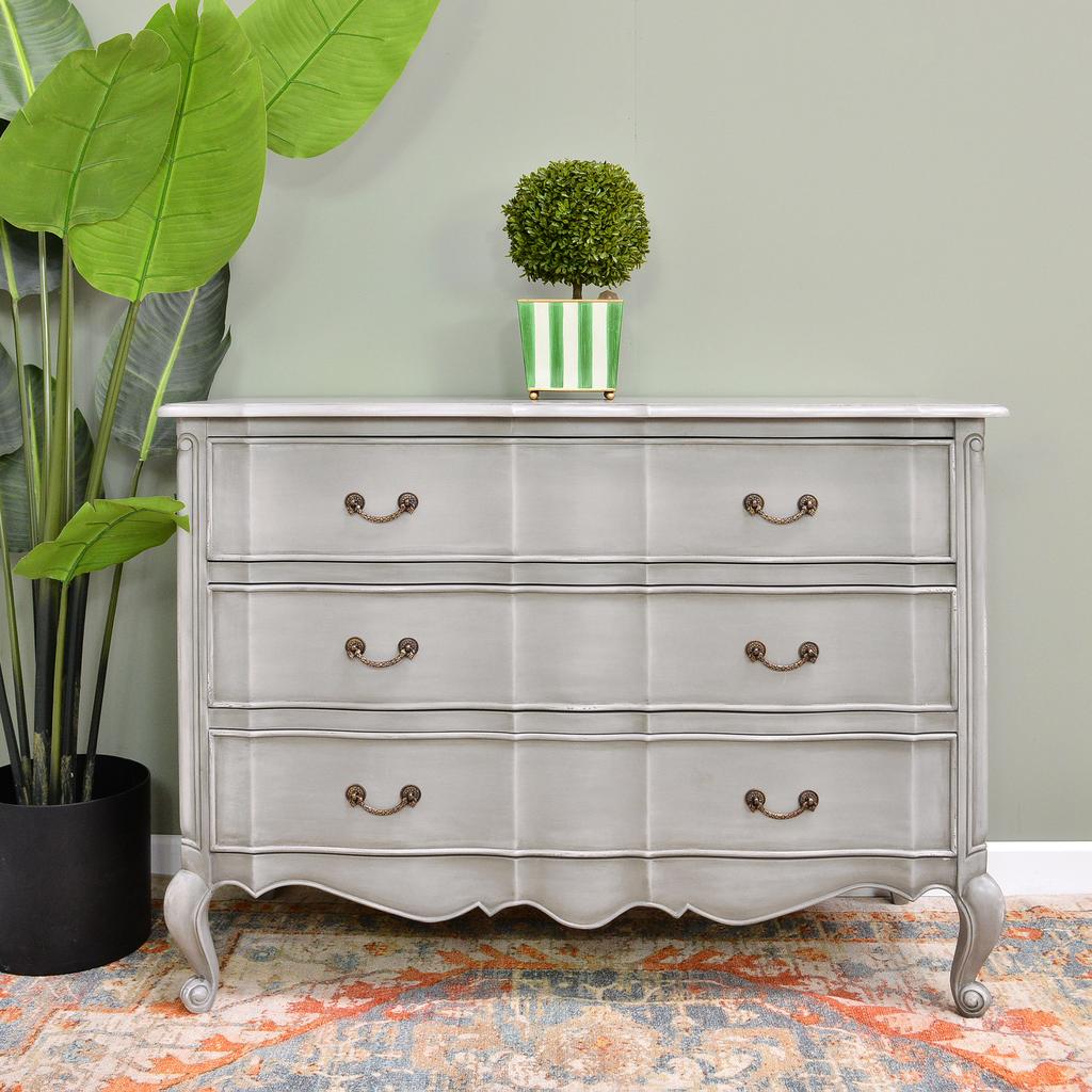 French Style Sage Grey Louis Chest of Drawers