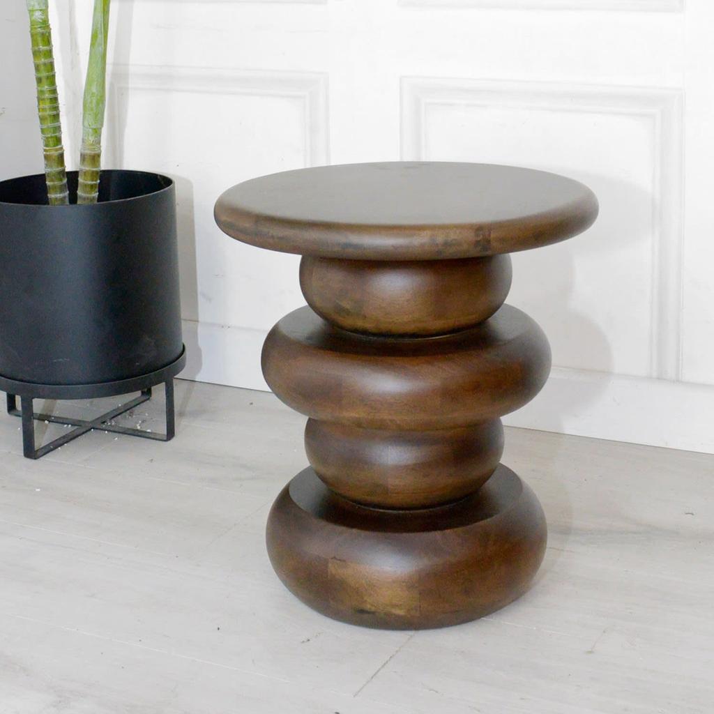 Sculpt Brown Wooden Side Table by Gallery Direct a UK Stockist