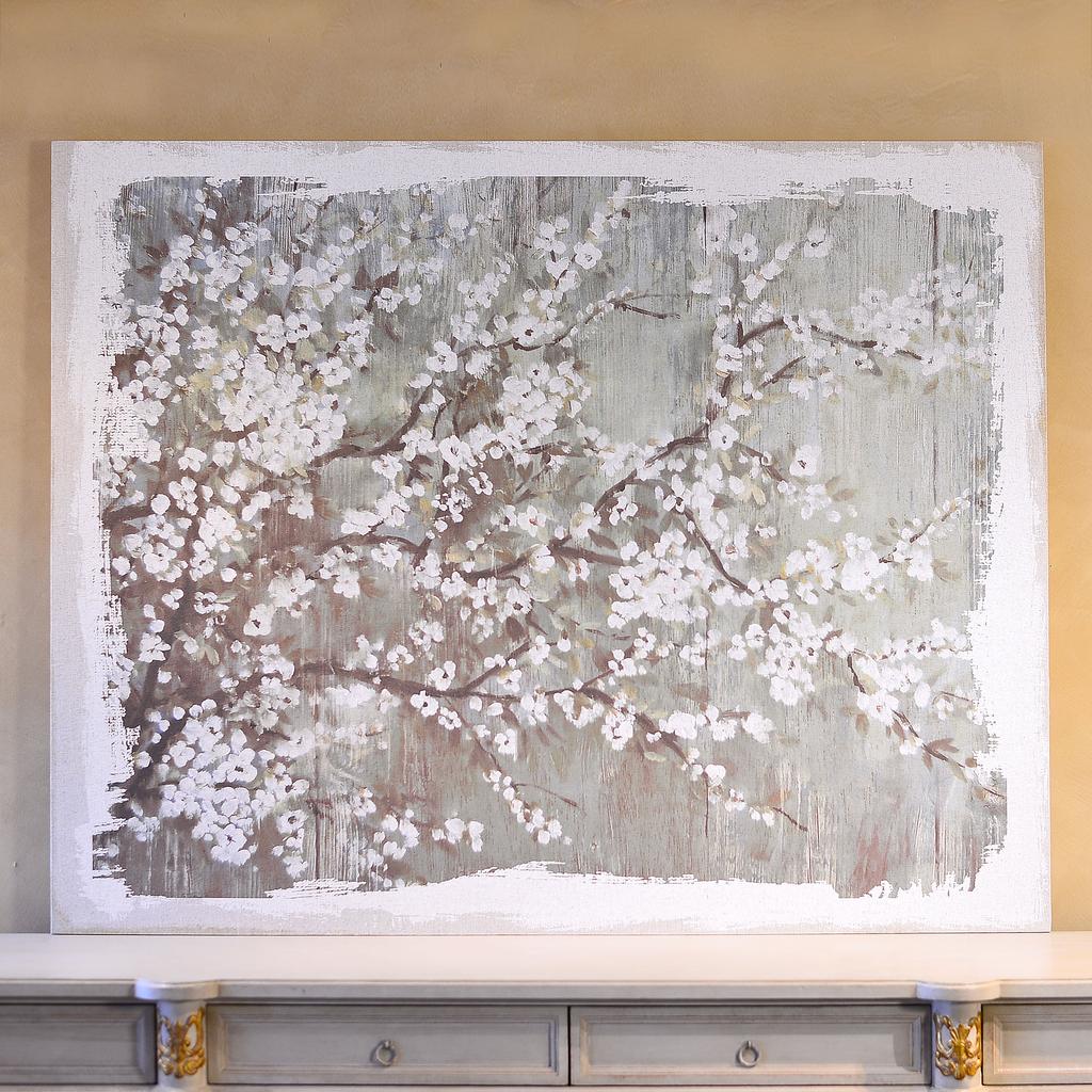 Green Blossom Wall Canvas - Nicky Cornell