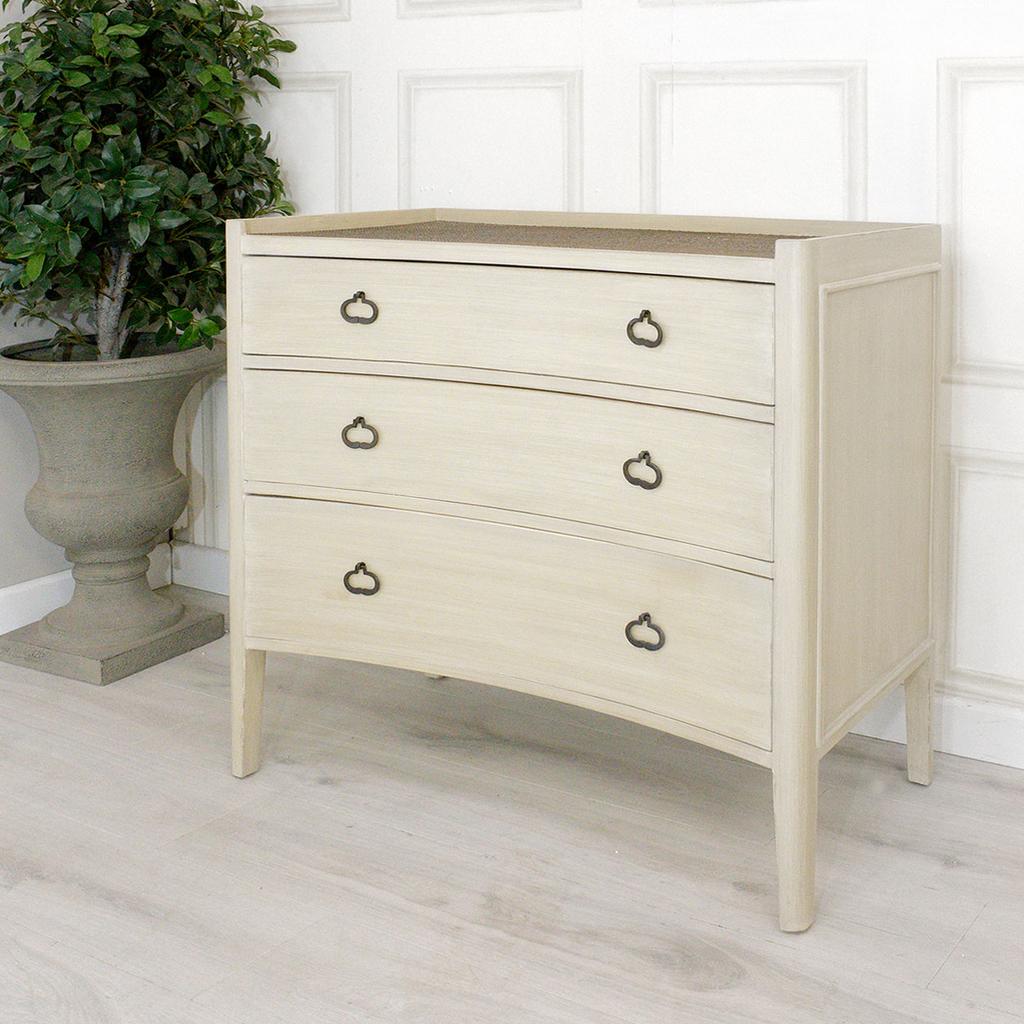 Olga Rattan Top 3 Drawer Chest - Nicky Cornell