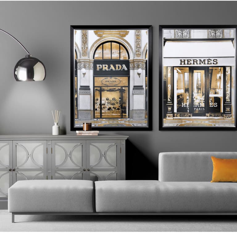 HERMÈS 店舗外観 アートフレーム Extra Large Framed Store Entrance Print Hermes - Nicky Cornell