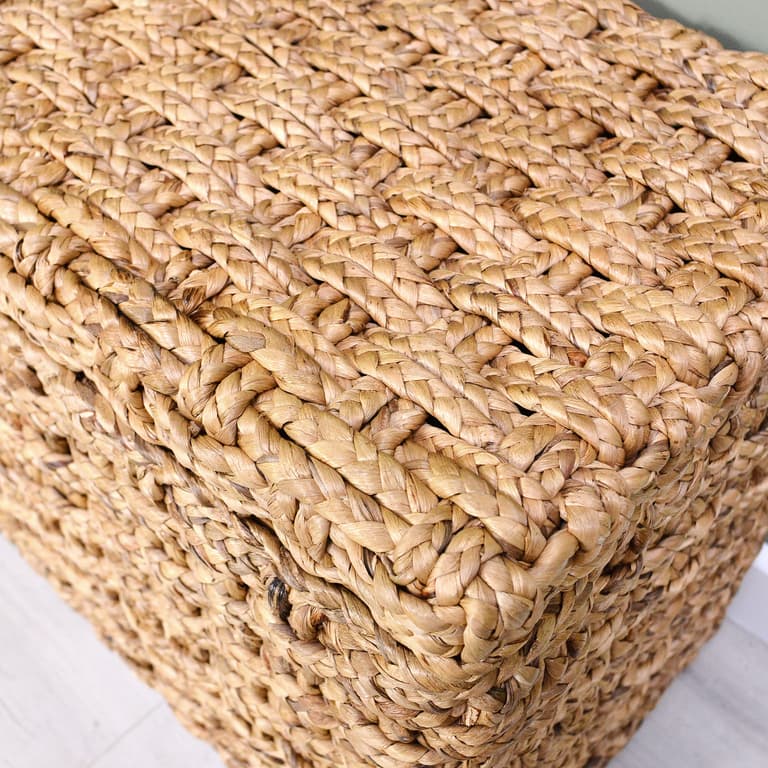 Natural Woven Ottoman - Nicky Cornell