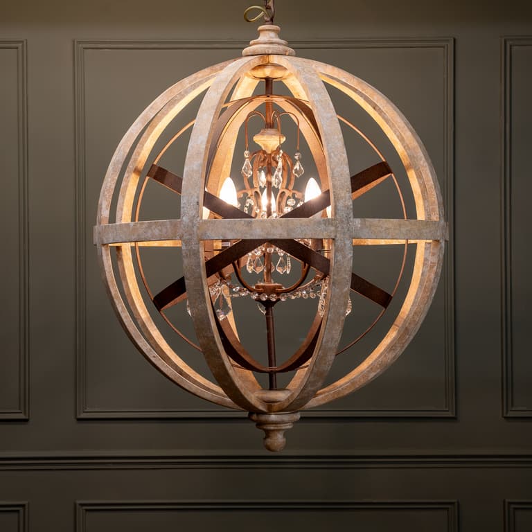 Cheree Globe with Crystal Chandelier - Nicky Cornell