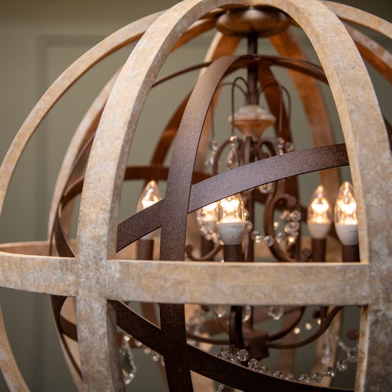 Cheree Globe with Crystal Chandelier - Nicky Cornell