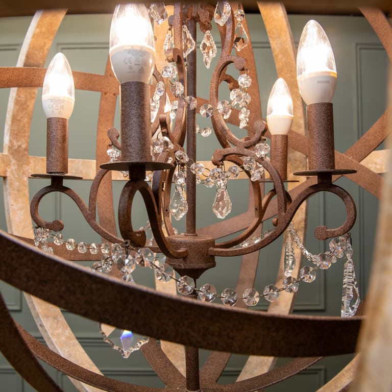Cheree Globe with Crystal Chandelier - Nicky Cornell