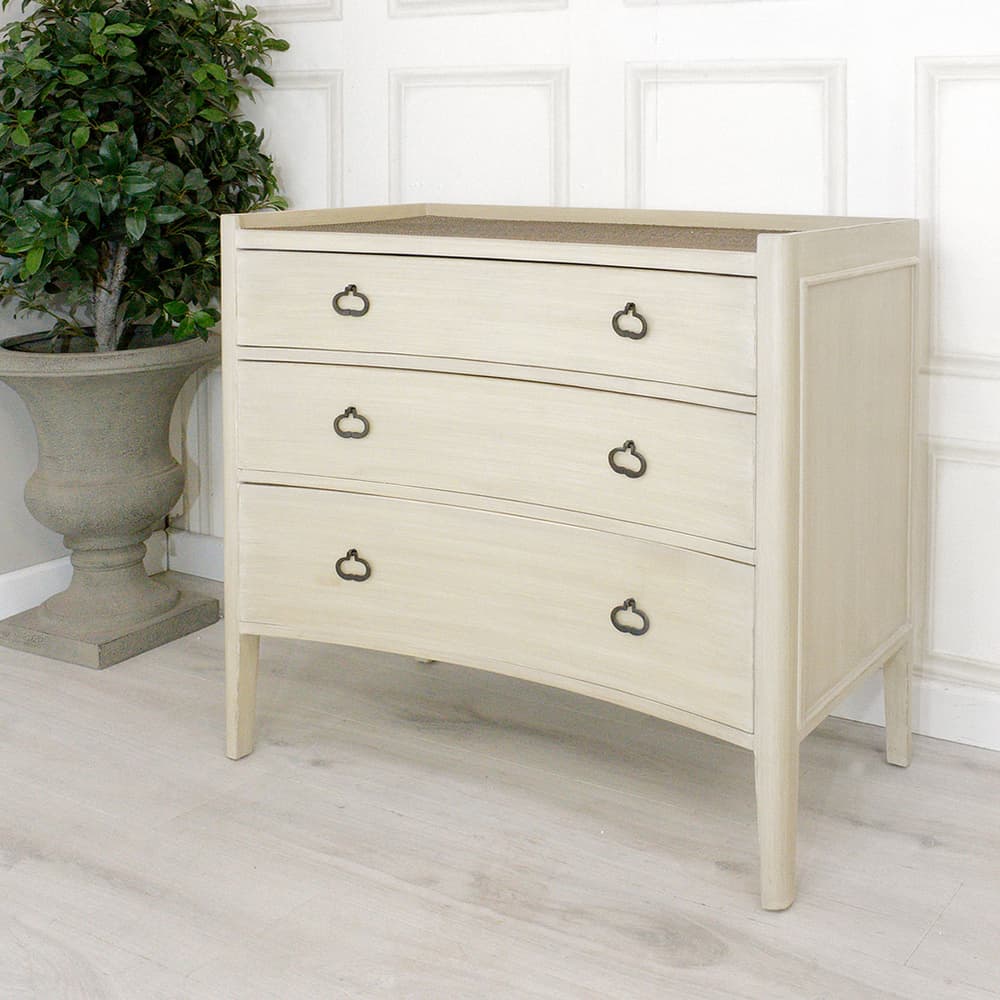 Olga Rattan Top 3 Drawer Chest - Nicky Cornell